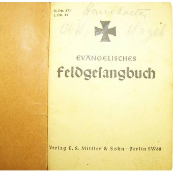 3rd Reich Soldiers evangelisches song book. Espenlaub militaria
