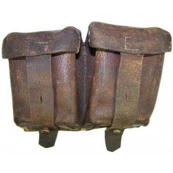 RKKA combat worn leather ammo pouch, 1939 dated!. Espenlaub militaria