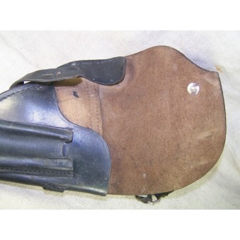 Navy black RKVMF leather holster for TT pistol. Espenlaub militaria