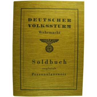 Deutscher Volkssturm Soldbuch.. Espenlaub militaria