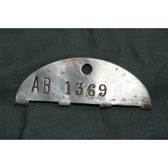 Aluminum SS Totenkopf ID tag. 3 /SS T.J.E Btl 1. Espenlaub militaria