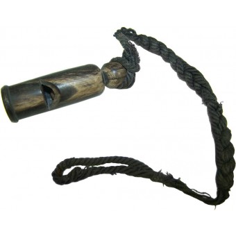 Wehrmacht or Waffen SS field bakelite whistle with cord. Espenlaub militaria