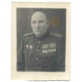 WW2 Soviética Oficial ruso en el rango coronel foto