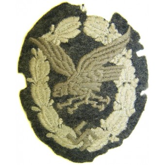 Cloth embroidered type of Luftwaffe Bord Schuetze- Beobachter abzeichen. Espenlaub militaria