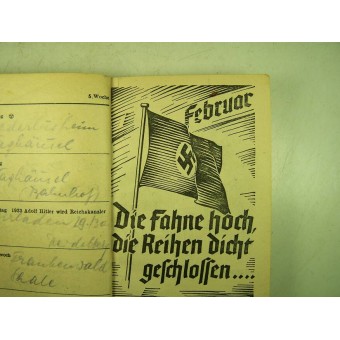 Diary-Calendar issued in 1945 year by Divisional Stuff of V Armee Korps. Espenlaub militaria