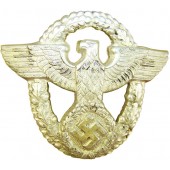 3er Reich, escarapela de aluminio del sombrero de la Polizei