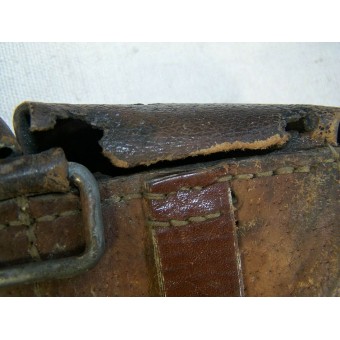 RKKA combat hard worn brown leather Mosin-Nagan rifle ammo pouch.. Espenlaub militaria
