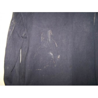 Russian gymnasterka jacket, blue cotton gymnasterka M43 for soviet police.. Espenlaub militaria