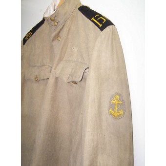 M 43 gymnasterka jacket, still in good condition for naval infantry of Baltic fleet. Espenlaub militaria