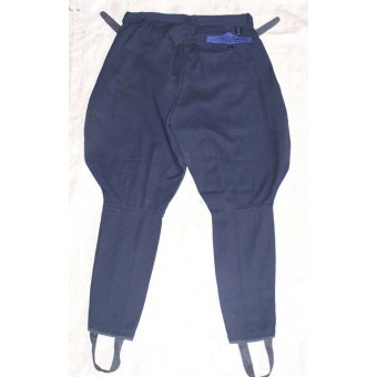 Blue cotton trousers for military officers schools.. Espenlaub militaria