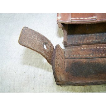 Imperial Russian ammo pouch, leather. Espenlaub militaria