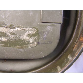 WW2 German gasmask and canister. Espenlaub militaria