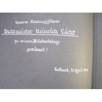 Lutwaffe Flak presentation album to the chief of kompanie of 1./(H) 23.(Pz) unit. Espenlaub militaria