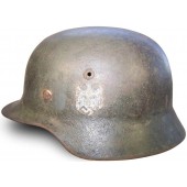 Double decal Wehrmacht Heeres M 35 steel helmet SE 66, camo!