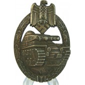 Bronze Panzerkampfabzeichen. Bronze grade tank assault badge