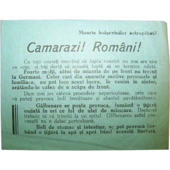 Soviet Leaflet for Romanian troops. Kurland Pocket!. Espenlaub militaria