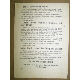 ww2 Soviet Leaflet for German troops Was geschieht im Raum von Nevel. Espenlaub militaria