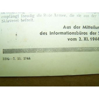 WW2 Soviet Leaflet for Germans- Schauermarchen der Hitlerfaschisten uber angebliche Greueltaten der Sowietunion. Espenlaub militaria