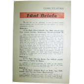 WW2 Soviet Leaflet for German troops Funf Briefe