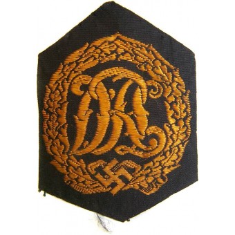 3rd Reich DRL sport badge, machine embroidered BeVo version. Espenlaub militaria