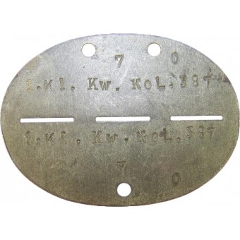 Id disc for the serviceman of Kleine Kraftwagen Kolonne. Espenlaub militaria