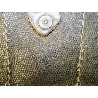 WW2 Wehrmacht or Waffen SS black leather ammo pouch. Espenlaub militaria