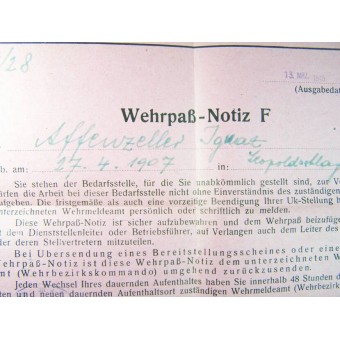 Wehrpass and other docs.. Espenlaub militaria