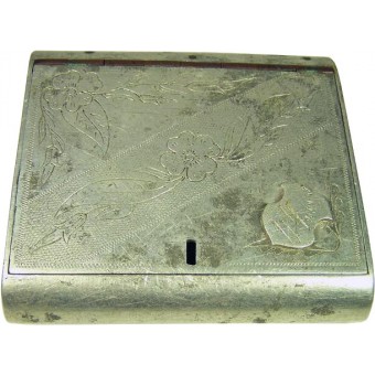 WW2 Russian hand made aluminum cigarette case, 1943-48 dated! Trench art!!!. Espenlaub militaria