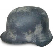German M40 Winter camouflaged steel helmet