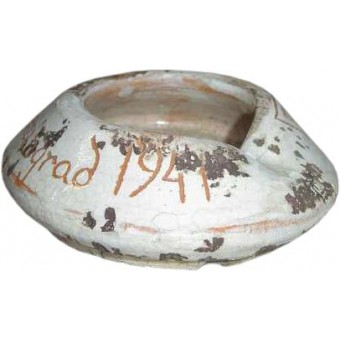 German ceramic ash-tray, souvenir. Espenlaub militaria