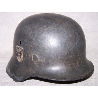 M35 single decal SS helmet, battlefield found in the swamp near Narva. Espenlaub militaria