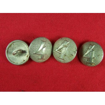 Aluminum buttons for shoulderstraps with numbers  2. Espenlaub militaria