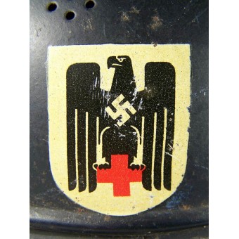 Third Reich Luftschutz for Roter Kreuz helper helmet. Espenlaub militaria