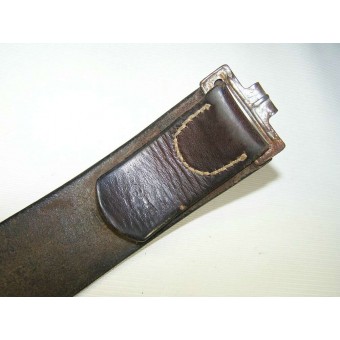 Overhoff SS buckle with the leather belt made by K Barta in Prag. Espenlaub militaria