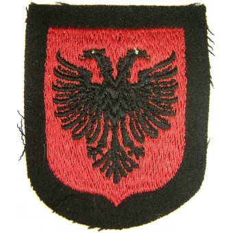 Un-issued Dachau made sleeve shield for Albanian SS volunteers. Espenlaub militaria