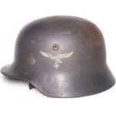 M 35 NS 64 Luftwaffe double decal steel helmet