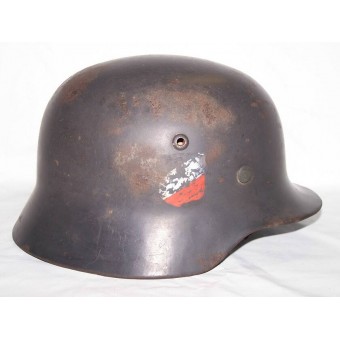 M 35 NS 64 Luftwaffe double decal steel helmet. Espenlaub militaria