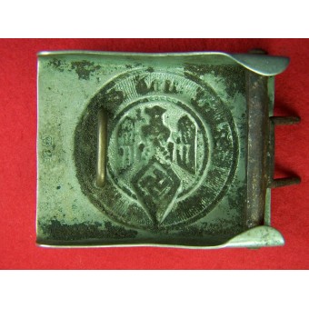 HJ nickel belt buckle with markings RZM 36. Espenlaub militaria