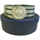Heeres officers brocade belt with aluminum buckle and storage box.