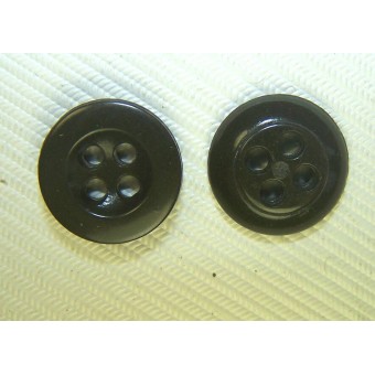 Brown plastic buttons , 14 mm. Espenlaub militaria