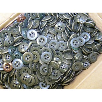 Khaki green plastic buttons 14 mm. Espenlaub militaria