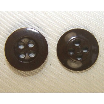 Light brown plastic buttons, 14 mm. Espenlaub militaria