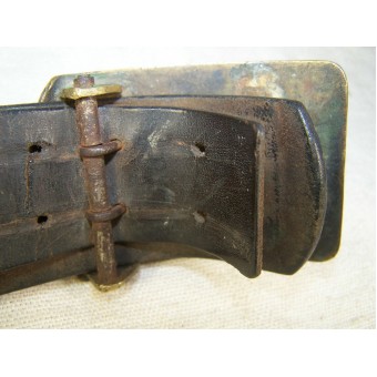 Russian trench art made buckle for use with captured German belt.. Espenlaub militaria