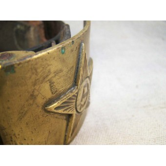 Russian trench art made buckle for use with captured German belt.. Espenlaub militaria