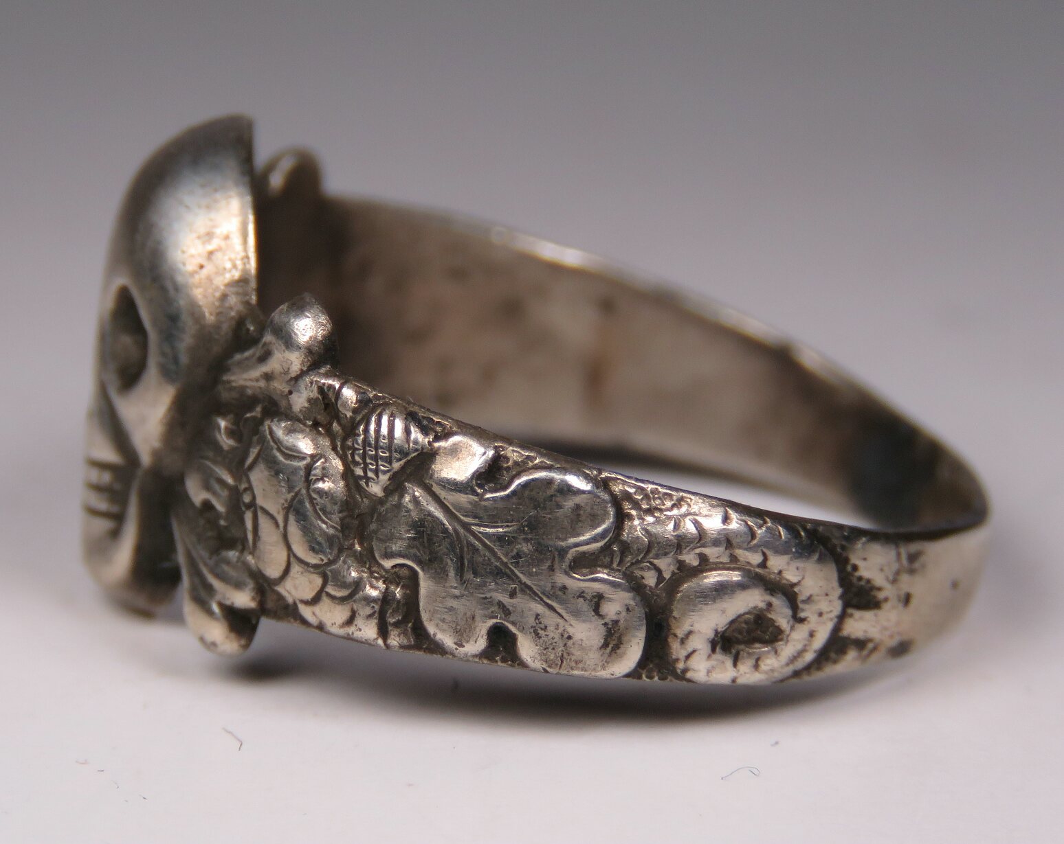Hussar ring Totenkopf 2 Silver 835 Skull Ring 